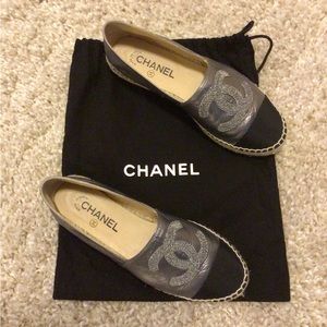 Chanel Metallic Espadrilles - Size 9